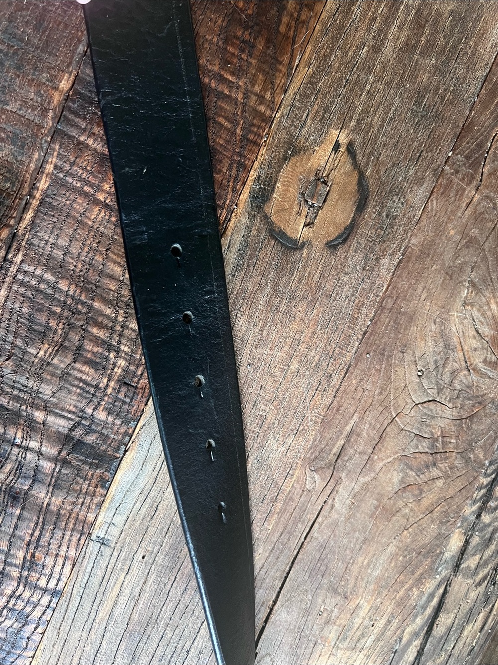 VTG Olga Santini  Black Leather Belt with Decorative Oval Buckle - Picture 4 of 10